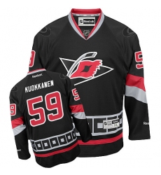 Women's Reebok Carolina Hurricanes #59 Janne Kuokkanen Premier Black Third NHL Jersey