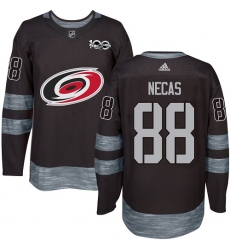 Men's Adidas Carolina Hurricanes #88 Martin Necas Premier Black 1917-2017 100th Anniversary NHL Jersey