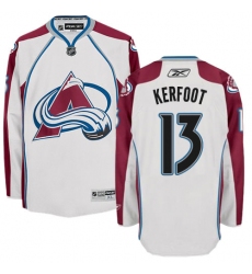 Youth Reebok Colorado Avalanche #13 Alexander Kerfoot Authentic White Away NHL Jersey