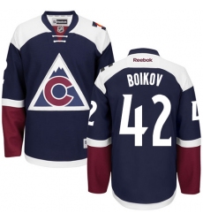 Men's Reebok Colorado Avalanche #42 Sergei Boikov Authentic Blue Third NHL Jersey