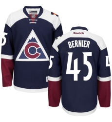 Women's Reebok Colorado Avalanche #45 Jonathan Bernier Premier Blue Third NHL Jersey