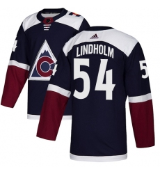 Youth Adidas Colorado Avalanche #54 Anton Lindholm Authentic Navy Blue Alternate NHL Jersey