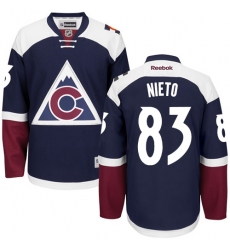 Men's Reebok Colorado Avalanche #83 Matt Nieto Authentic Blue Third NHL Jersey