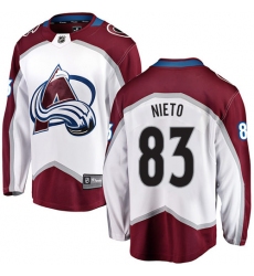 Youth Colorado Avalanche #83 Matt Nieto Fanatics Branded White Away Breakaway NHL Jersey
