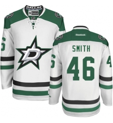 Men's Reebok Dallas Stars #46 Gemel Smith Authentic White Away NHL Jersey
