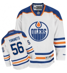 Youth Reebok Edmonton Oilers #56 Kailer Yamamoto Authentic White Away NHL Jersey