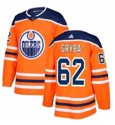 Men's Adidas Edmonton Oilers #62 Eric Gryba Authentic Orange Home NHL Jersey