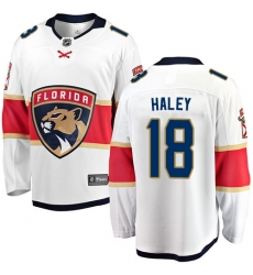 Men's Florida Panthers #18 Micheal Haley Fanatics Branded White Away Breakaway NHL Jersey