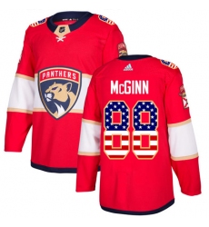 Youth Adidas Florida Panthers #88 Jamie McGinn Authentic Red USA Flag Fashion NHL Jersey