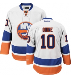 Men's Reebok New York Islanders #10 Alan Quine Authentic White Away NHL Jersey