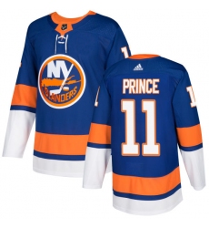 Men's Adidas New York Islanders #11 Shane Prince Authentic Royal Blue Home NHL Jersey