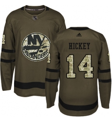 Youth Adidas New York Islanders #14 Thomas Hickey Premier Green Salute to Service NHL Jersey