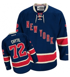 Youth Reebok New York Rangers #72 Filip Chytil Authentic Navy Blue Third NHL Jersey