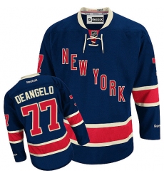 Youth Reebok New York Rangers #77 Anthony DeAngelo Authentic Navy Blue Third NHL Jersey