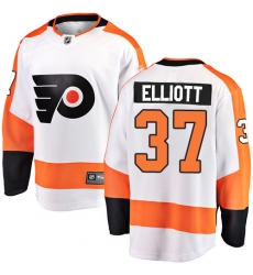 Youth Philadelphia Flyers #37 Brian Elliott Fanatics Branded White Away Breakaway NHL Jersey