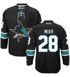 Youth Reebok San Jose Sharks #28 Timo Meier Authentic Black Third NHL Jersey