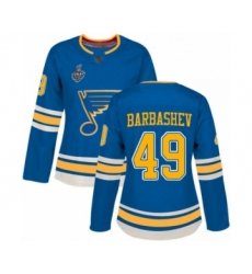 Women's St. Louis Blues #49 Ivan Barbashev Authentic Navy Blue Alternate 2019 Stanley Cup Final Bound Hockey Jersey