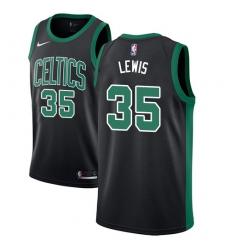 Men's Adidas Boston Celtics #35 Reggie Lewis Authentic Black NBA Jersey - Statement Edition