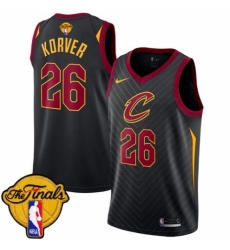 Youth Nike Cleveland Cavaliers #26 Kyle Korver Swingman Black 2018 NBA Finals Bound NBA Jersey Statement Edition