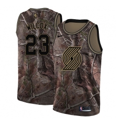 Youth Nike Portland Trail Blazers #23 C.J. Wilcox Swingman Camo Realtree Collection NBA Jersey