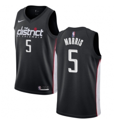 Men's Nike Washington Wizards #5 Markieff Morris Swingman Black NBA Jersey - City Editio
