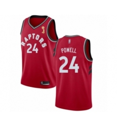 Men's Toronto Raptors #24 Norman Powell Swingman Red 2019 Basketball Finals Champions Jersey - Icon Edition