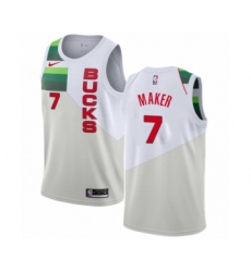 Women's Nike Milwaukee Bucks #7 Thon Maker White Swingman Jersey - Earned Edition