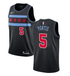 Women's Nike Chicago Bulls #5 Bobby Portis Swingman Black NBA Jersey - City Edition