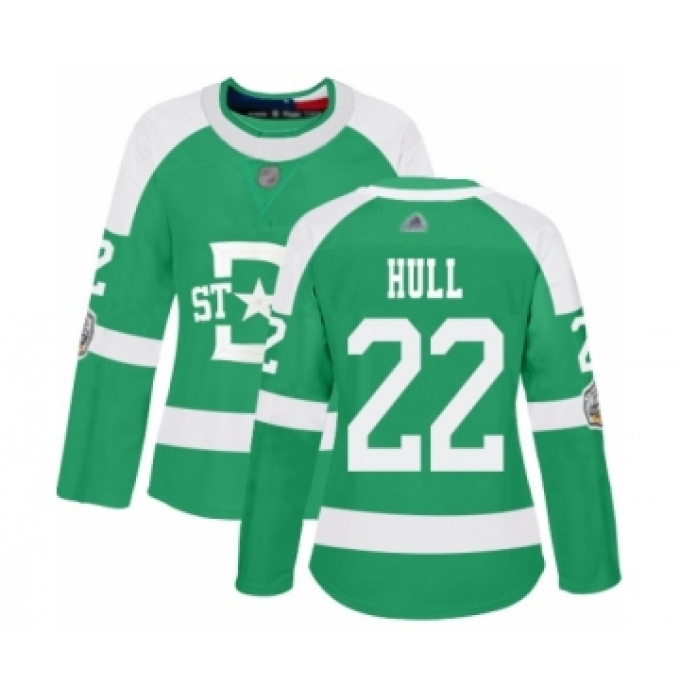 Women's Dallas Stars #22 Brett Hull Authentic Green 2020 Winter Classic Hockey Jersey
