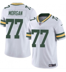 Men's Green Bay Packers #77 Jordan Morgan White 2024 Draft Vapor Limited Football Stitched Jersey