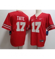 Men's Ohio State Buckeyes #17 Tate Red Limited Stitched Football Jersey