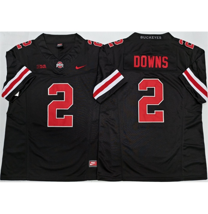 Men's Ohio State Buckeyes #2 Caleb Downs Black 2025 F.U.S.E. Limited Stitched Jersey