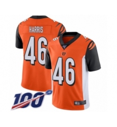 Men's Cincinnati Bengals #46 Clark Harris Orange Alternate Vapor Untouchable Limited Player 100th Season Football Jersey