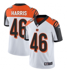 Men's Nike Cincinnati Bengals #46 Clark Harris White Vapor Untouchable Limited Player NFL Jersey