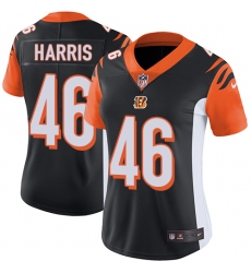 Women's Nike Cincinnati Bengals #46 Clark Harris Black Team Color Vapor Untouchable Limited Player NFL Jersey