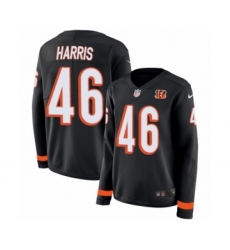 Women's Nike Cincinnati Bengals #46 Clark Harris Limited Black Therma Long Sleeve NFL Jersey