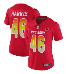 Women's Nike Cincinnati Bengals #46 Clark Harris Limited Red 2018 Pro Bowl NFL Jersey