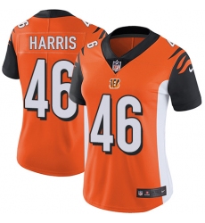 Women's Nike Cincinnati Bengals #46 Clark Harris Orange Alternate Vapor Untouchable Limited Player NFL Jersey