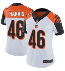 Women's Nike Cincinnati Bengals #46 Clark Harris White Vapor Untouchable Limited Player NFL Jersey