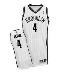 Youth Adidas Brooklyn Nets #4 Jahlil Okafor Authentic White Home NBA Jersey