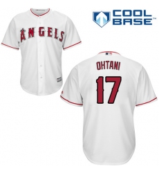 Youth Majestic Los Angeles Angels of Anaheim #17 Shohei Ohtani Replica White Home Cool Base MLB Jersey