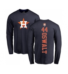 MLB Nike Houston Astros #44 Roy Oswalt Navy Blue Backer Long Sleeve T-Shirt