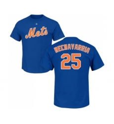 Baseball New York Mets #25 Adeiny Hechavarria Royal Blue Name & Number T-Shirt
