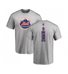 Baseball New York Mets #9 Brandon Nimmo Ash Backer T-Shirt