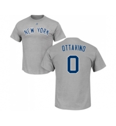 Baseball New York Yankees #0 Adam Ottavino Gray Name & Number T-Shirt
