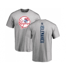 Baseball New York Yankees #26 DJ LeMahieu Ash Backer T-Shirt
