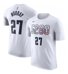 Men's Denver Nuggets #27 Jamal Murray White 2024-25 City Edition Name & Number T-Shirt