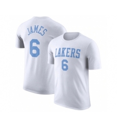 Men's Los Angeles Lakers #6 LeBron James White 2022-23 Classic Edition Name & Number T-Shirt