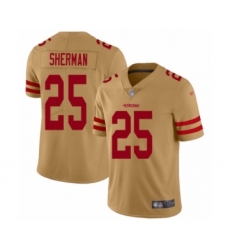 Women's San Francisco 49ers #25 Richard Sherman Limited Gold Inverted Legend Football Jersey