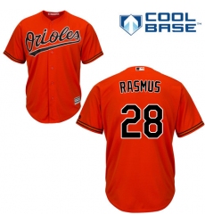Men's Majestic Baltimore Orioles #28 Colby Rasmus Replica Orange Alternate Cool Base MLB Jersey